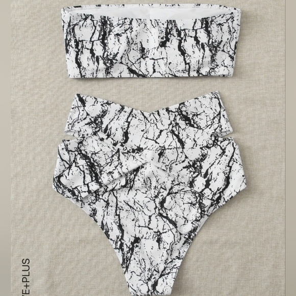 Marble Two Piece Swim - Picture 2 of 3